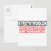 Carte Postale Hypothyroïdie...Pas Cool (Devant / Derrière)