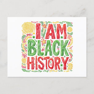 Carte Postale I Am Black History - Black Activisme