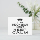 Carte Postale I am Indonesian I can't keep calm (Debout devant)