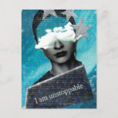 Carte Postale I am Unstoppable Mixed Media Collage (Devant)