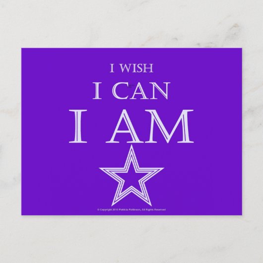Carte postale I Am /w Star (Devant)