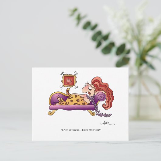 Carte postale I AM WOMAN par April McCallum (Debout devant)