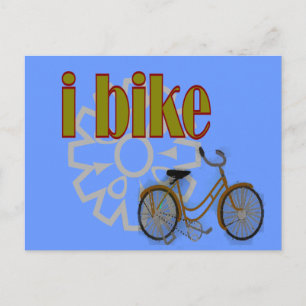 Carte Postale "i bike" GOLD VTT et conception de la pince