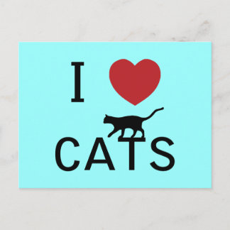Carte Postale i coeur chats