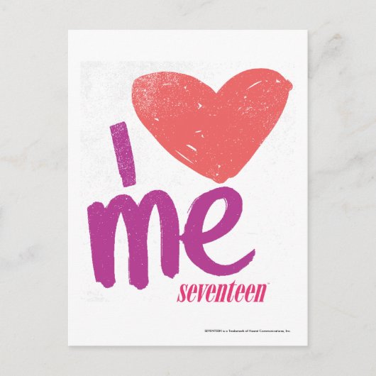 Carte Postale I coeur je rose/pourpre (Devant)