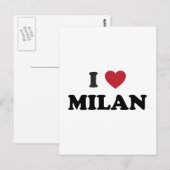 Carte Postale I Coeur Milan Italie (Devant / Derrière)
