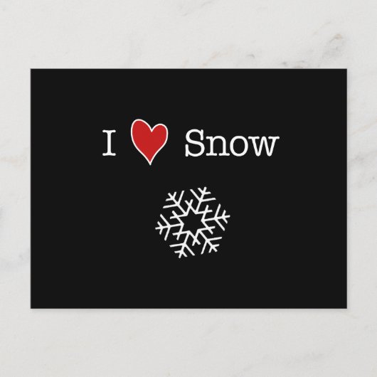 Carte Postale I (coeur) Neige (Devant)