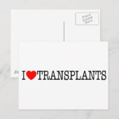 Carte Postale I coeur Transplants (Devant / Derrière)