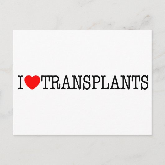 Carte Postale I coeur Transplants (Devant)
