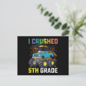Carte Postale I Crushed 5e grade Monster Truck Graduation (Debout devant)