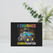 Carte Postale I Crushed Kindergarten Monster Truck Graduation (Debout devant)