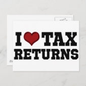 Carte Postale I déclarations d'impôt de coeur (Devant / Derrière)