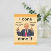 Carte postale I Done Done It (Debout devant)