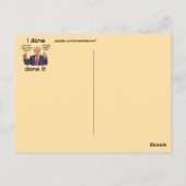 Carte postale I Done Done It (Dos)