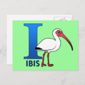 Carte Postale I est pour Ibis (Devant / Derrière)