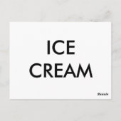 Carte Postale "I" est pour Ice Cream Alphabet Flashcard (Dos)