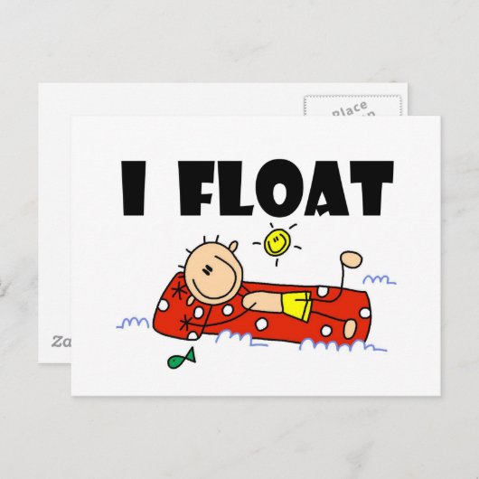 Carte Postale I Float T-shirts et cadeaux (Devant / Derrière)