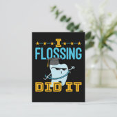 Carte Postale I Flossing L'A Fait Diplôme Dentaire Dentiste RDH (Debout devant)