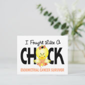 Carte Postale I Fought Like A Chick Endometrial Cancer Survivor (Debout devant)