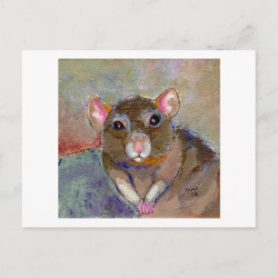 Carte Postale I Have Issues - amusant sensible peinture de rat a