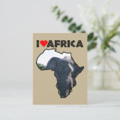 Carte postale I Heart Africa Elephant Ears (Debout devant)