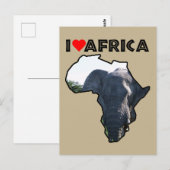 Carte postale I Heart Africa Elephant Ears (Devant / Derrière)