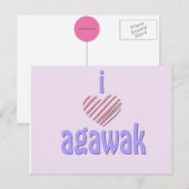 Carte Postale I Heart Agawak (Devant / Derrière)