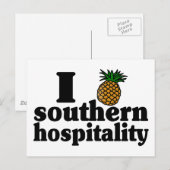 Carte Postale I Heart (ananas) Southern Hospitality (Devant / Derrière)