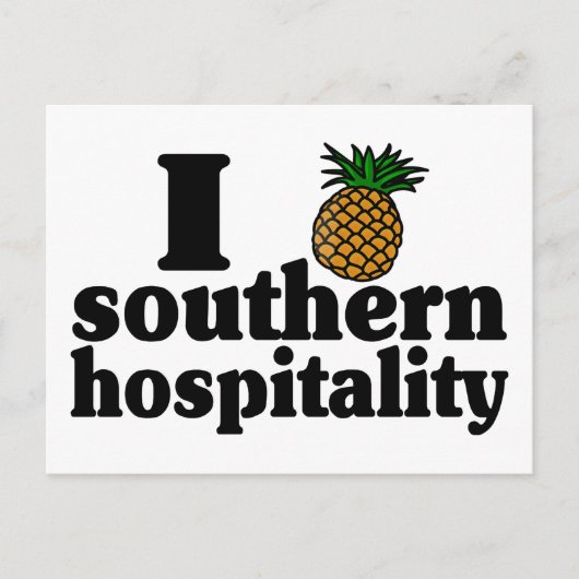 Carte Postale I Heart (ananas) Southern Hospitality (Devant)