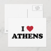 Carte Postale I Heart Athènes Grèce (Devant / Derrière)