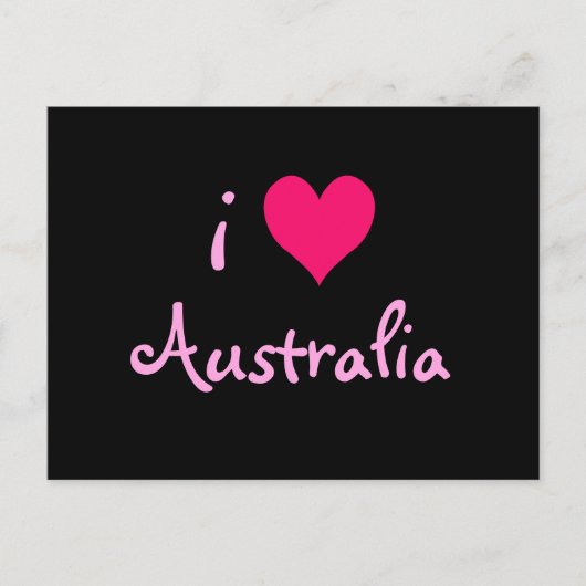 Carte Postale I Heart Australie (Devant)
