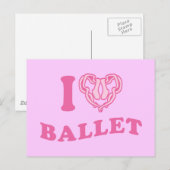 Carte Postale I Heart Ballet (Devant / Derrière)