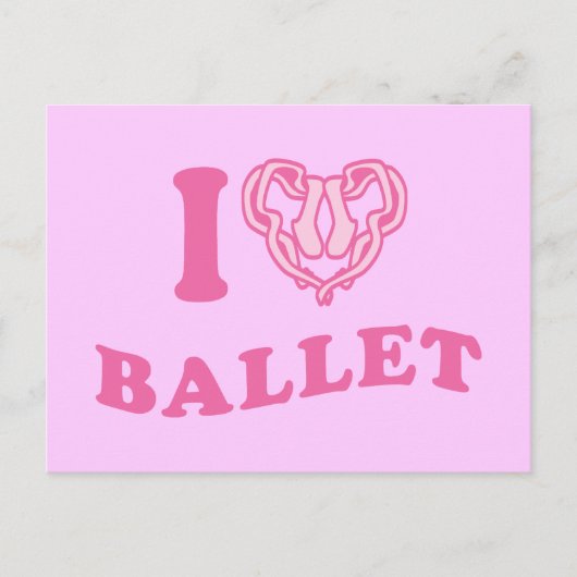 Carte Postale I Heart Ballet (Devant)
