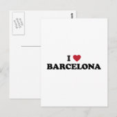 Carte Postale I Heart Barcelona Espagne (Devant / Derrière)