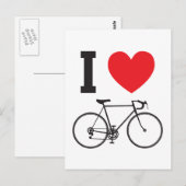 Carte Postale I Heart Bicycle (Devant / Derrière)