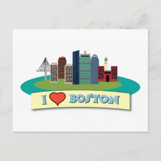 Carte Postale I Heart Boston