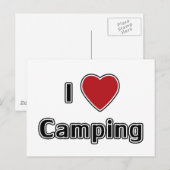 Carte Postale I Heart Camping (Devant / Derrière)