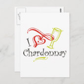 Carte Postale I Heart Chardonnay (Devant / Derrière)