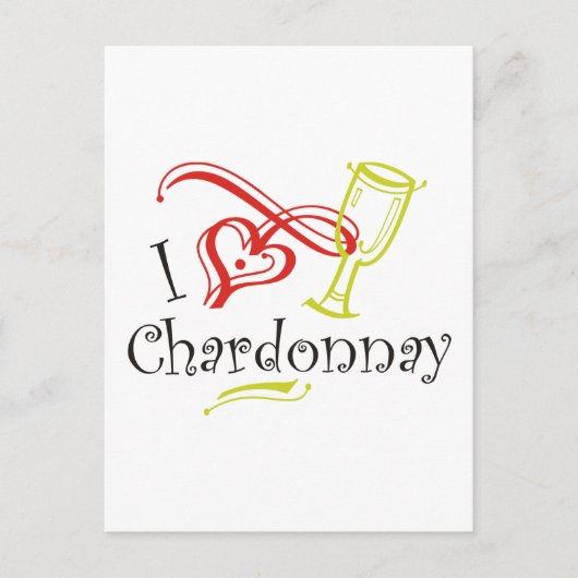 Carte Postale I Heart Chardonnay (Devant)