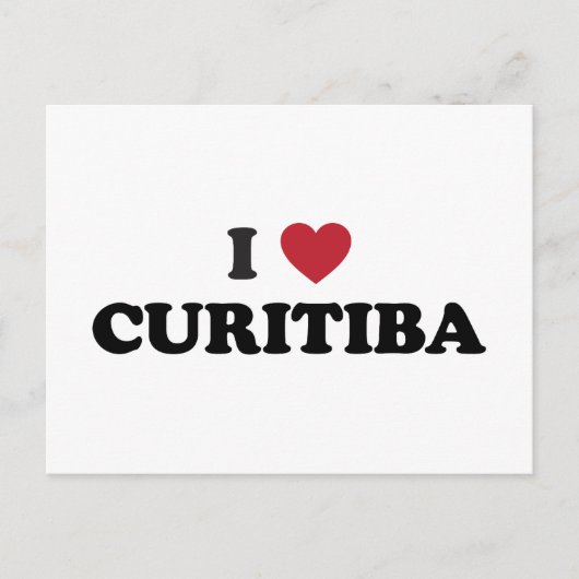 Carte Postale I Heart Curitiba Brésil (Devant)