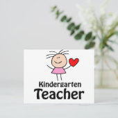 Carte Postale I Heart Enseignant de maternelle (Debout devant)