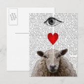 Carte Postale I Heart Ewe (Devant / Derrière)