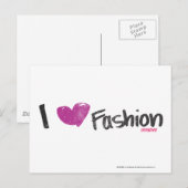 Carte Postale I Heart Fashion Aqua (Devant / Derrière)