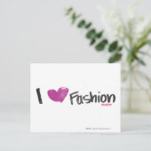 Carte Postale I Heart Fashion Aqua (Debout devant)