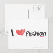 Carte Postale I Heart Fashion Purple (Devant / Derrière)
