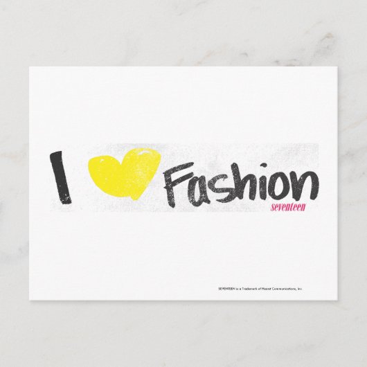Carte Postale I Heart Fashion Rose (Devant)