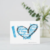 Carte Postale I Heart Graffiti Aqua (Debout devant)