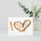 Carte Postale I Heart Graffiti Orange (Debout devant)