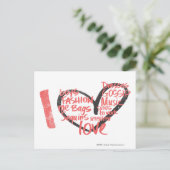 Carte Postale I Heart Graffiti Pink (Debout devant)