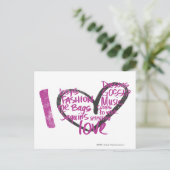 Carte Postale I Heart Graffiti Purple (Debout devant)